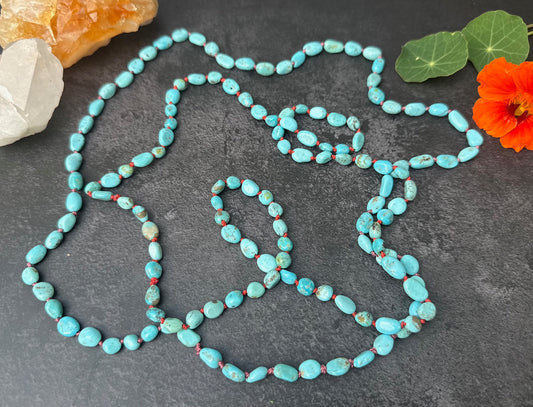Pink Silk Sonoran Turquoise Necklace