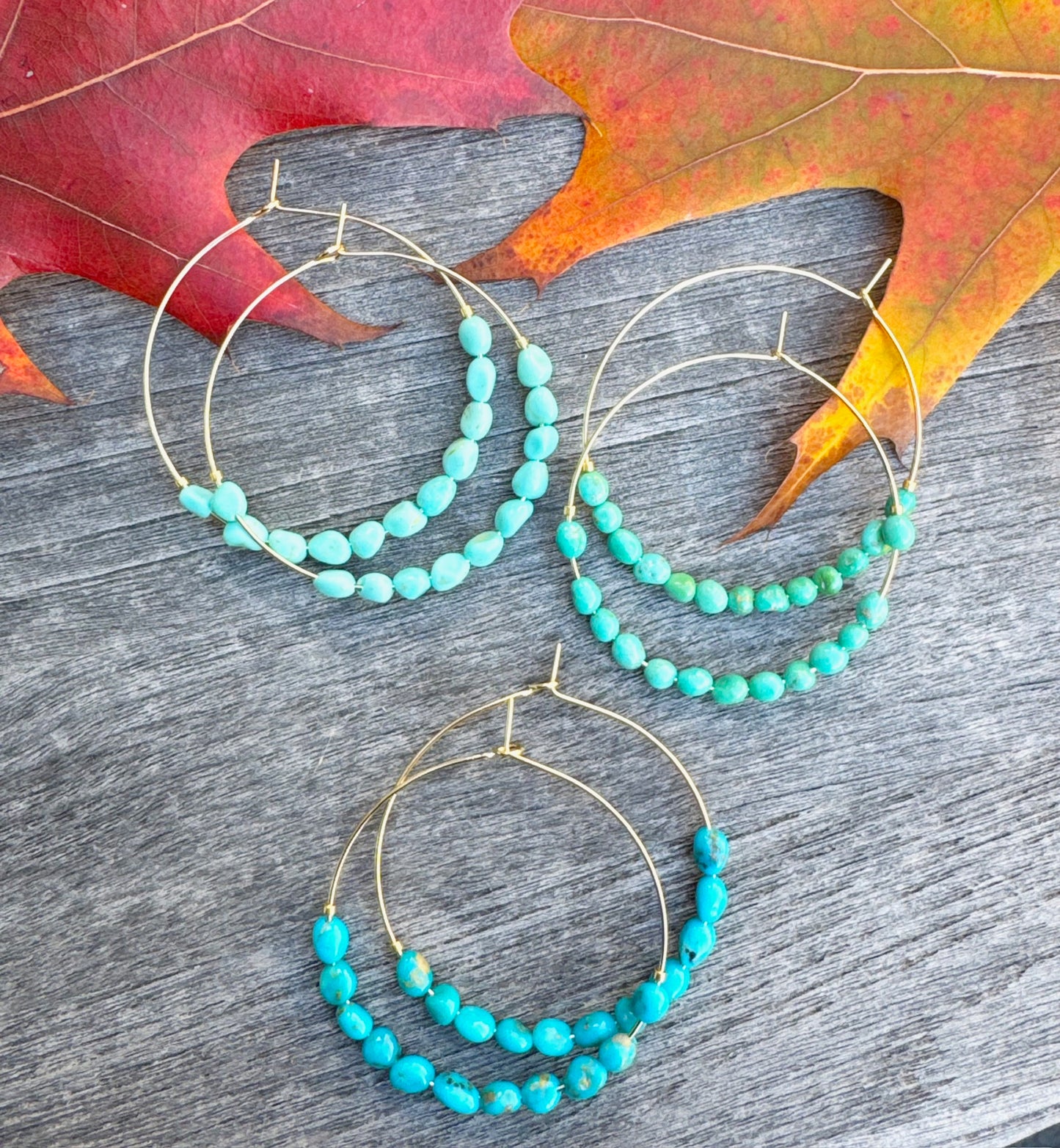 Turquoise Hoop Earrings