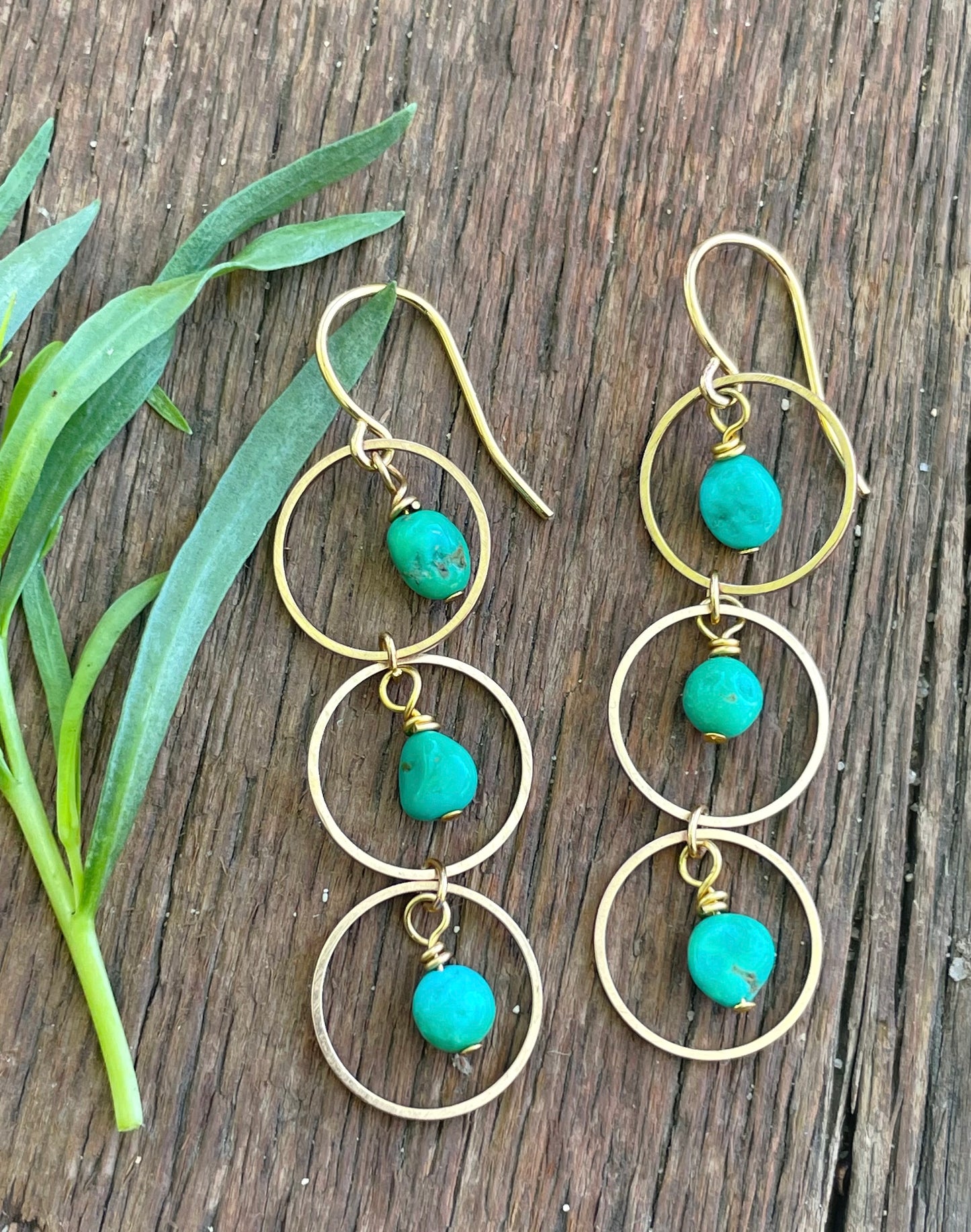 Turquoise Hoop Earrings