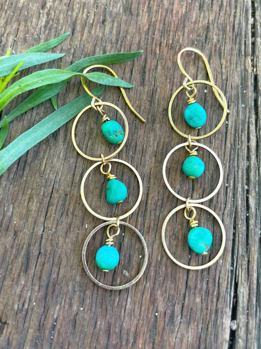 Turquoise Hoop Earrings