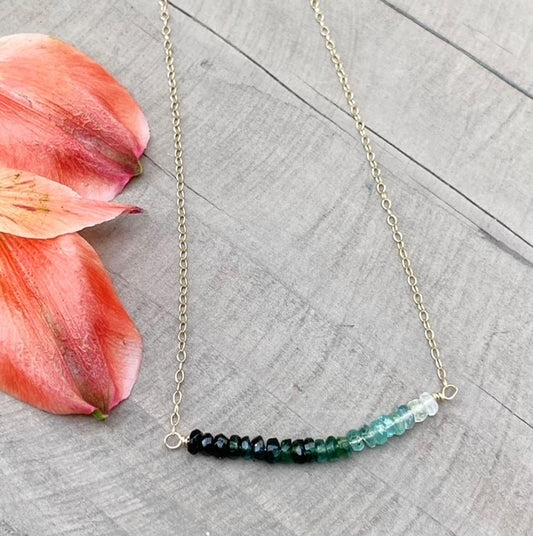 Blue Tourmaline Necklace