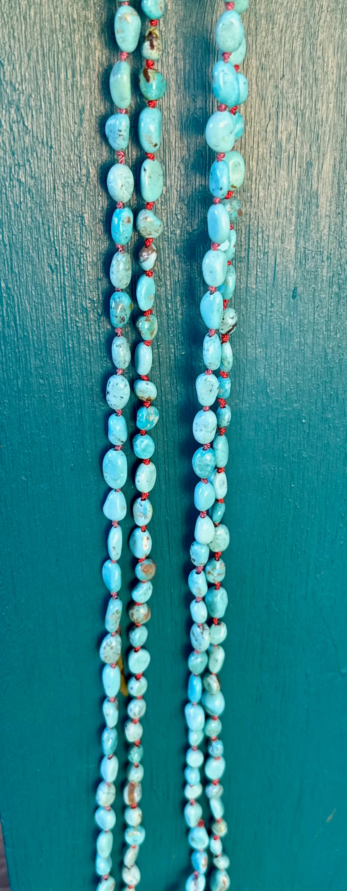 Coral Silk Sonoran turquoise necklace