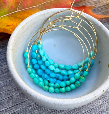 Turquoise Hoop Earrings