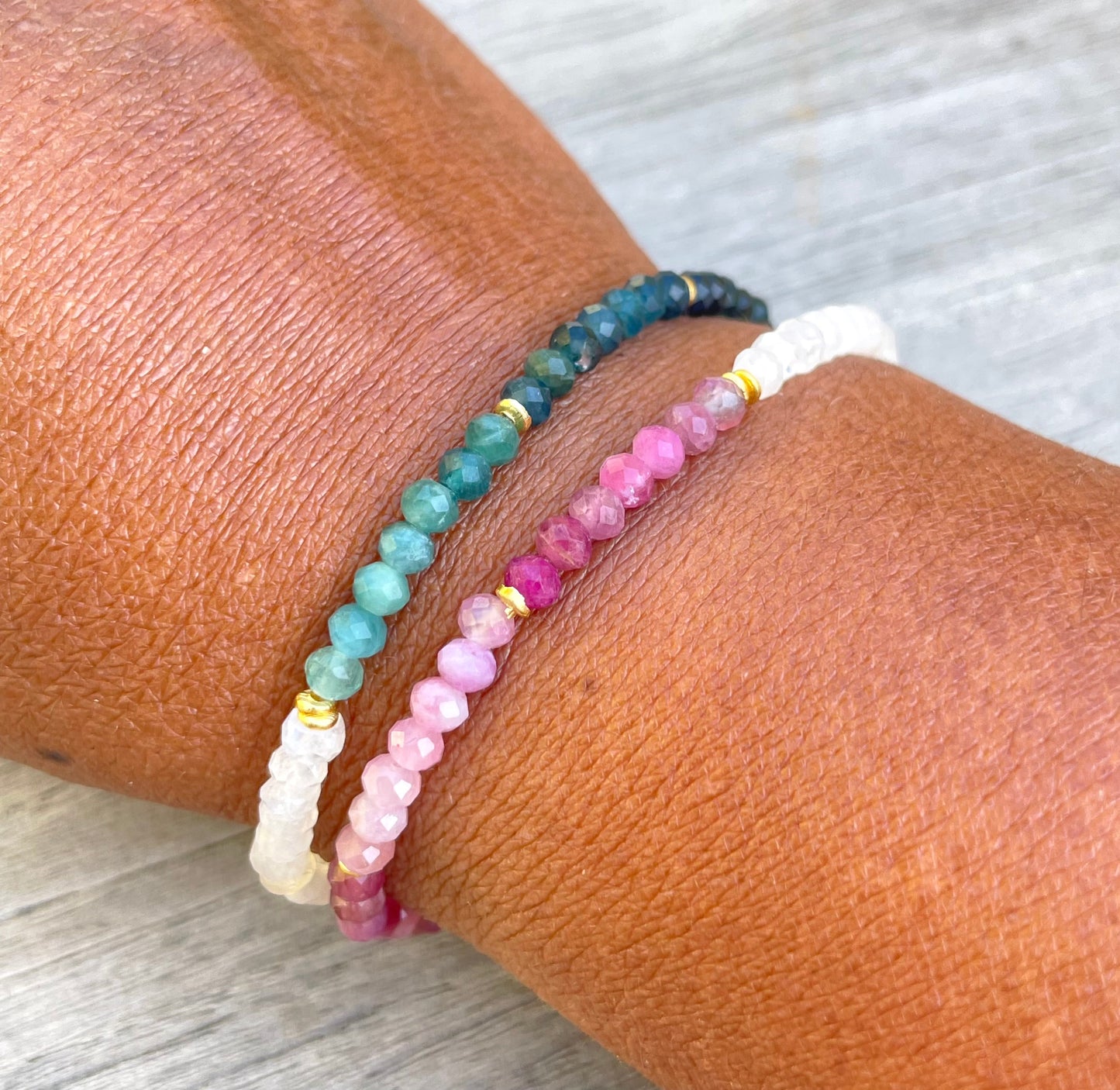 Tourmaline and Moonstone Bracelet