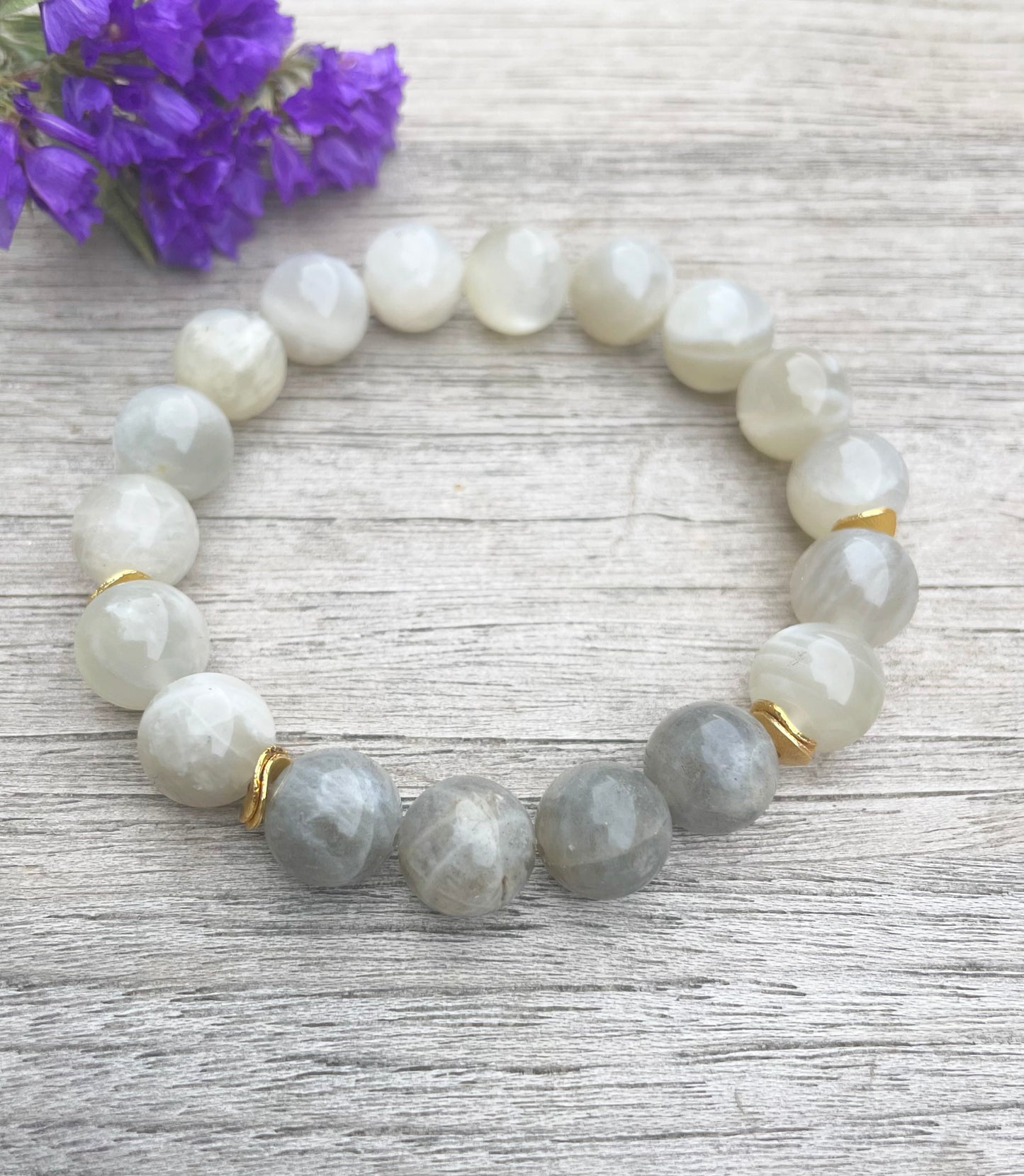 Moonstone and Labradorite bracelet