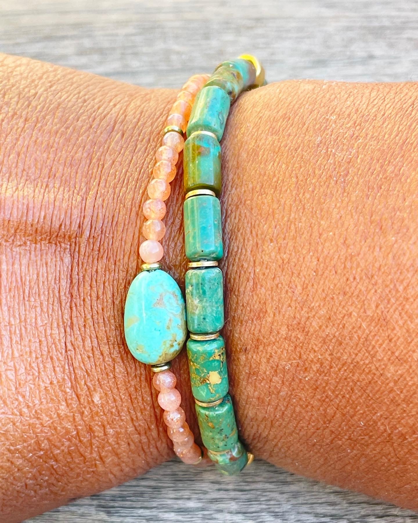 Kingman Turquoise barrel bracelet