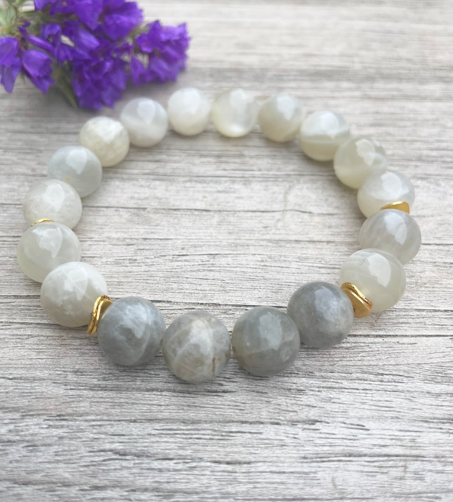 Moonstone and Labradorite bracelet