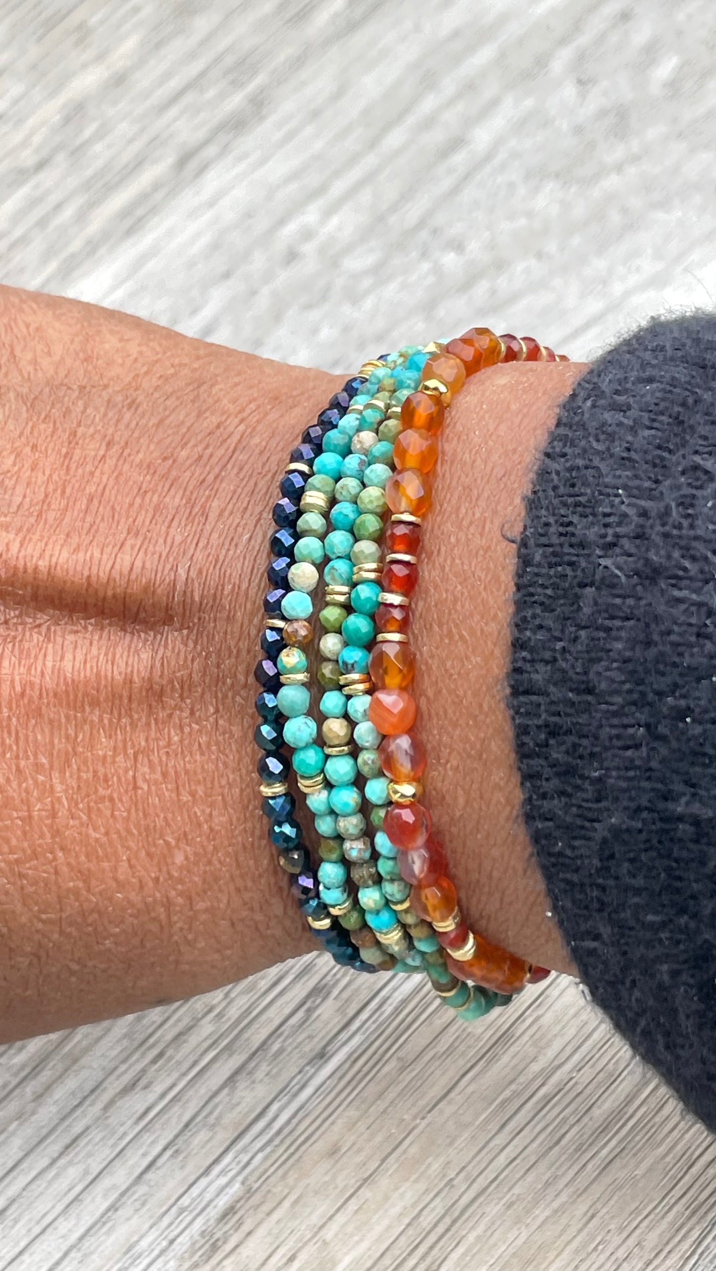 Triple Wrap Turquoise Bracelet